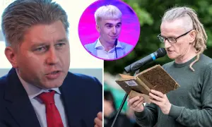 Prawda o zagranicznym pochodzeniu ojca znanego rapera. Trzech mężczyzn: polityk, młody artysta i starszy mężczyzna z dredami czytający książkę.