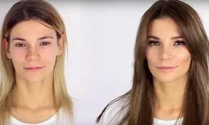 Maja Bohosiewicz kiedyś: porównanie naturalnego wyglądu z makijażem.