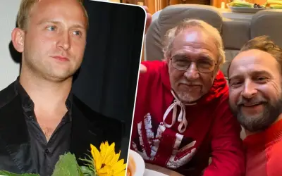 Aktor z lewej i jego ojciec po prawej. Zdjęcie wyjaśnia, skąd wzięły się plotki o rzekomym pokrewieństwie aktora z prezydentem.