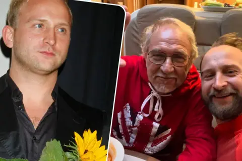 Aktor z lewej i jego ojciec po prawej. Zdjęcie wyjaśnia, skąd wzięły się plotki o rzekomym pokrewieństwie aktora z prezydentem.