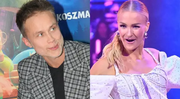 Mężczyzna w kratkę i kobieta w błyszczącej sukience. Czy to Sara Janicka i jej mąż?