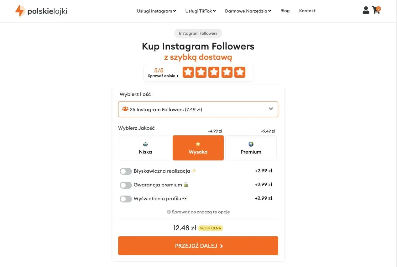 Kto z polskiego internetu kupił obserwujących na dużą skalę? Strona polskielajki.pl oferuje zakup followersów na Instagram.
