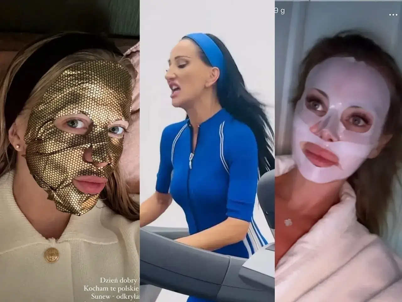Trzy celebrytki w maskach na twarzach. Jedna w złotej, druga podczas biegu, trzecia w białej. Internauci wytykają najczęstsze błędy wychowawcze celebrytów.