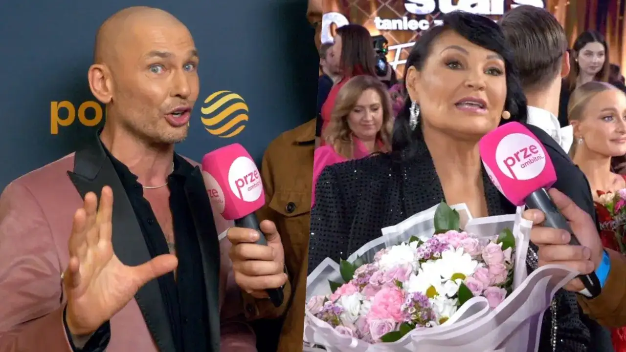 Kto zdradził tajemnicę produkcji największego show tanecznego w Polsce? Dziennikarz z mikrofonem pyta o to gwiazdę.