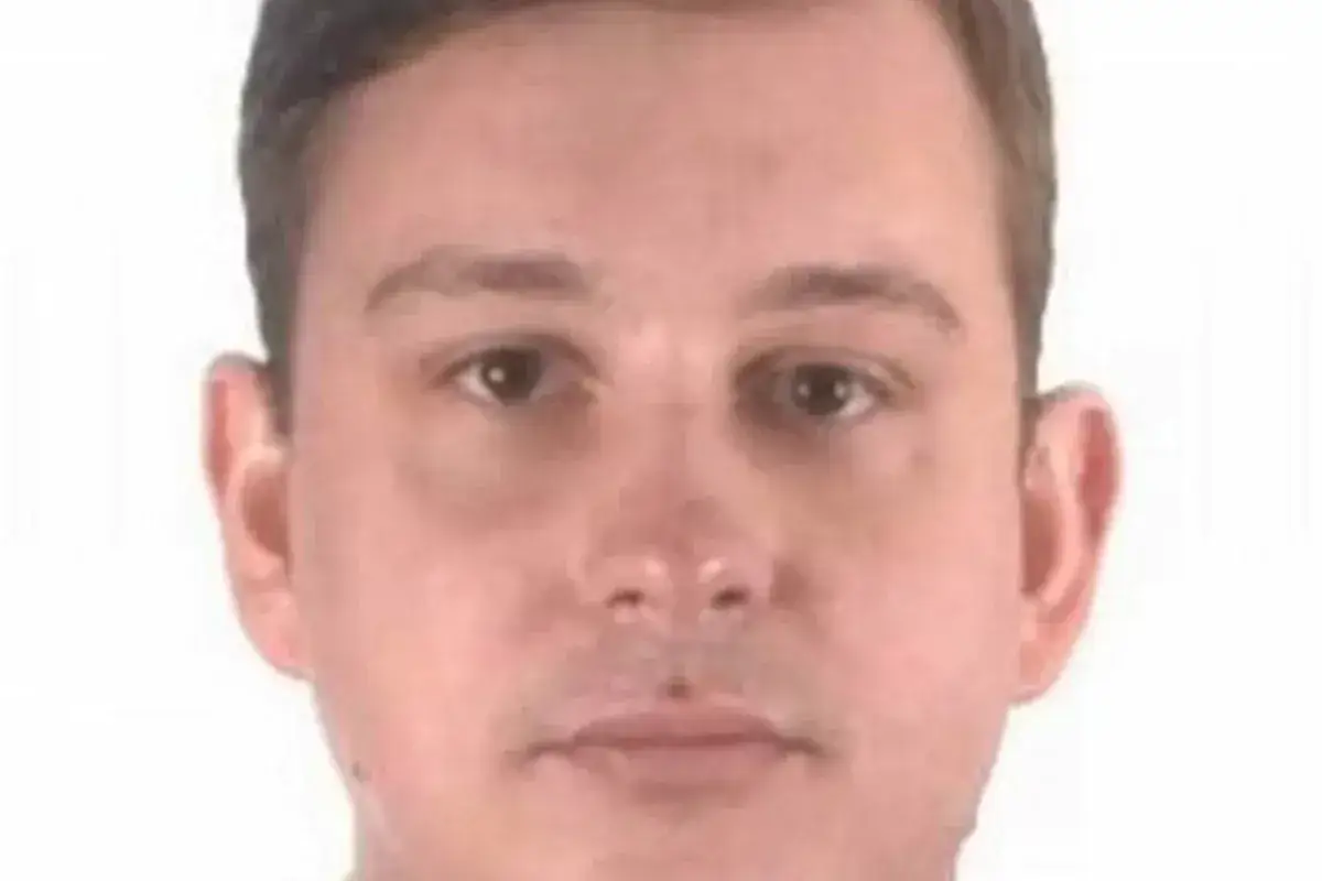 Zbliżenie na twarz mężczyzny, Sebastiana Majtczaka, sprawcy wypadku na A1.