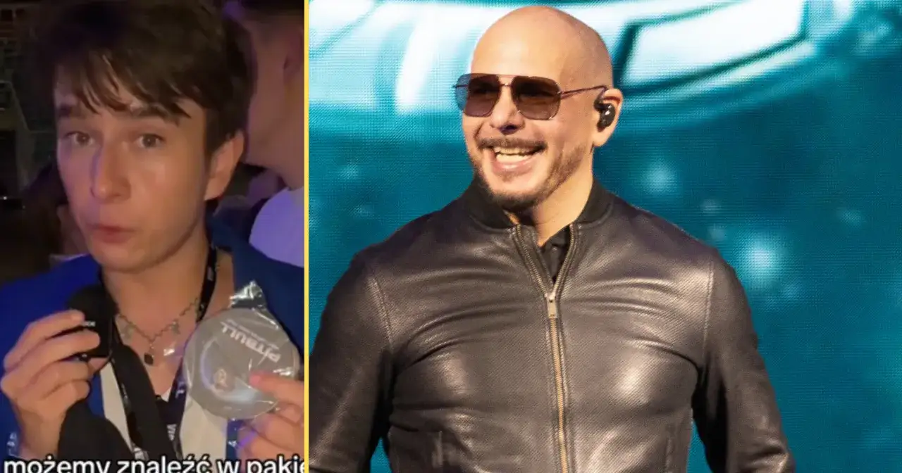 Młody fan z płytą Pitbulla i sam artysta na scenie. Czy warto kupić bilet VIP na koncert polskiej gwiazdy pop?