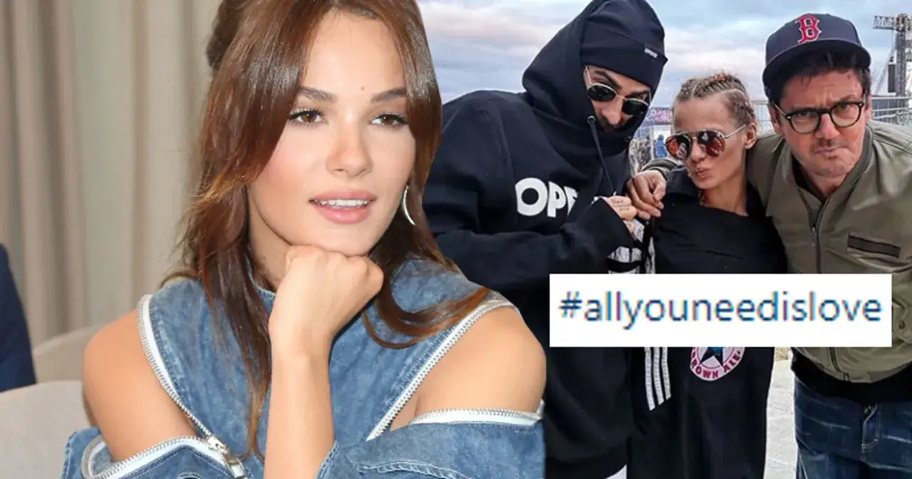 Natalia Szroeder i Quebonafide na zdjęciu z hashtagiem #allyouneedislove.