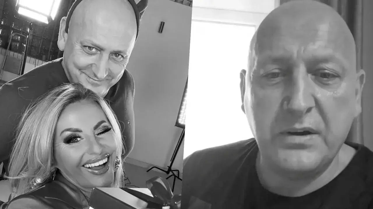 Jacek z Królowych Życia wesoło pozuje z kobietą, a obok jego twarz w zbliżeniu.