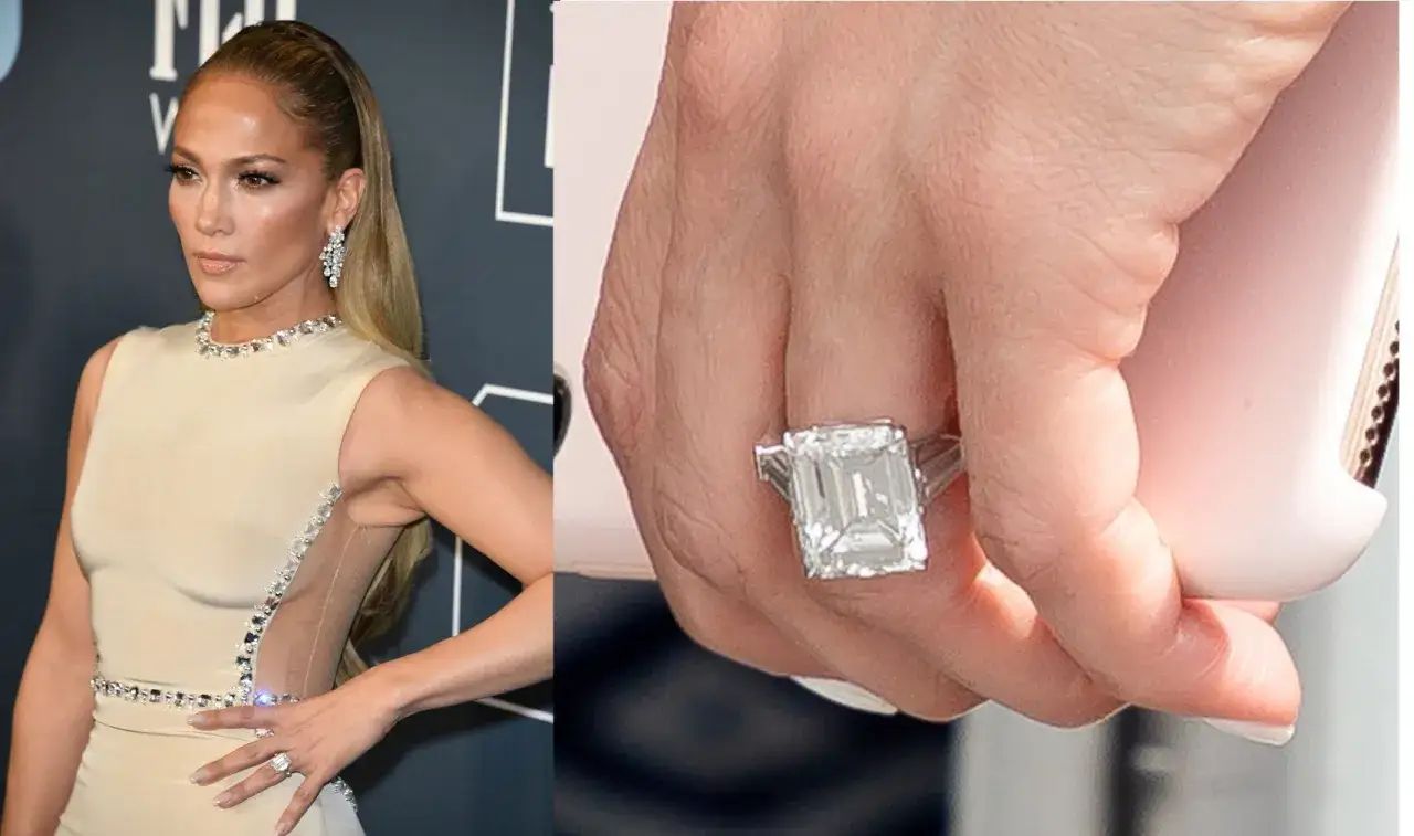 Jennifer Lopez prezentuje olśniewający pierścionek zaręczynowy, który mógłby znaleźć się w rankingu najdroższych pierścionków zaręczynowych w polskim show-biznesie.